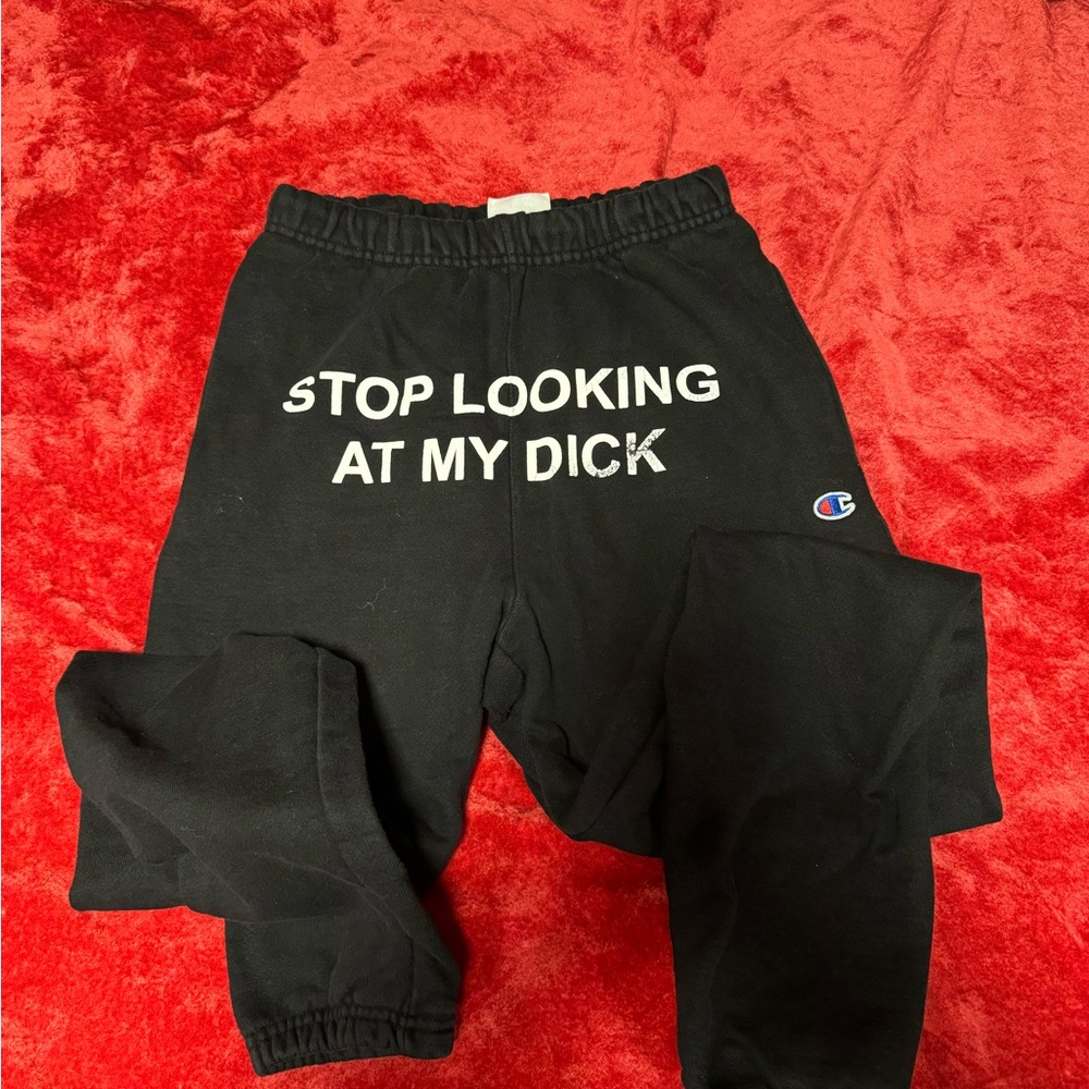 Pizza Slime Champion Black Joggers with Statement Print